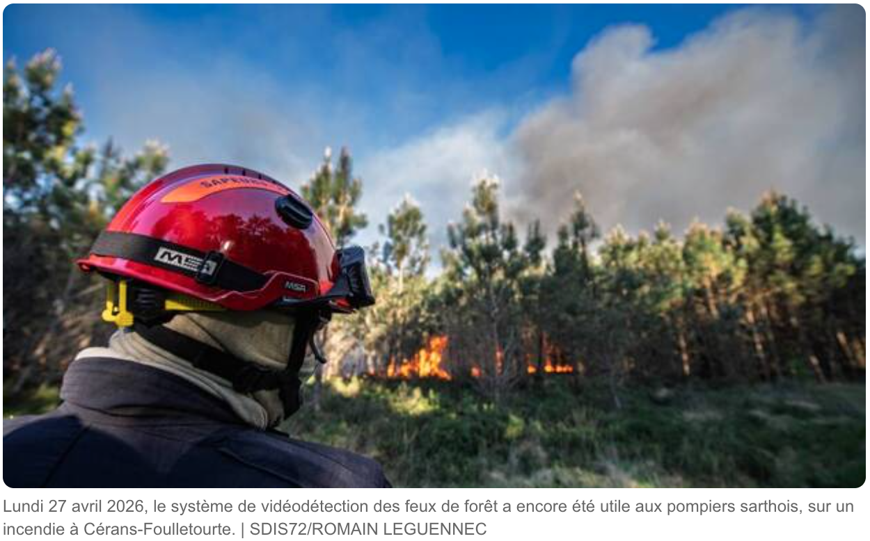 Photo SDIS72/Romain LEGUENNEC – Fires in Sarthe – ADELIE video detection system