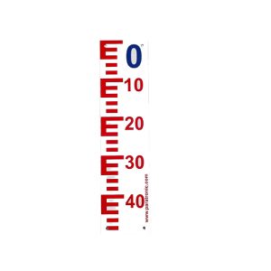 Limnimetric scale negative water level