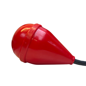 Imagen de una bombilla de nivel BAM de 15 ó 20 m con cable rojo.