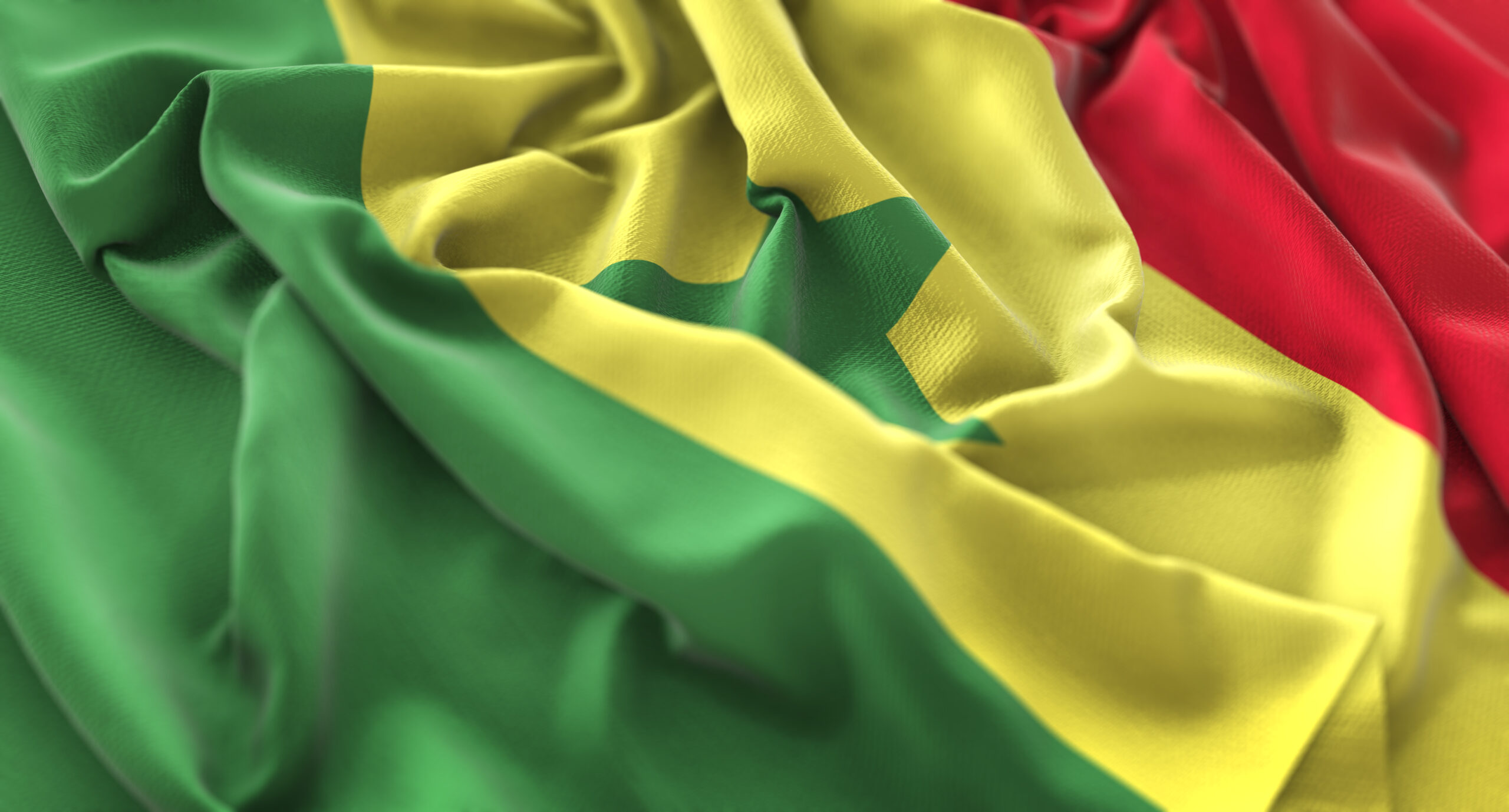 Senegal vlag geplooid